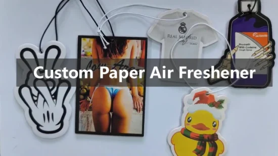 Absorbent Paper Air Freshener Fragrance Longlasting&Non Toxic Advertising Promotional Paper Car Air Freshener
