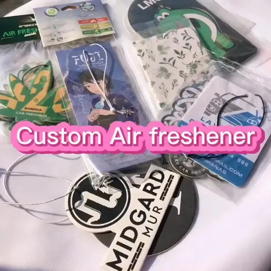 Decorates Hanging Paper Air Freshener Custom Fragrance